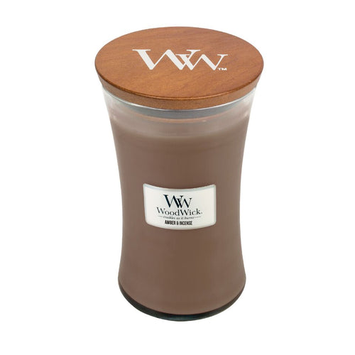 WoodWick - Large - Amber & Incense - Candle Cottage