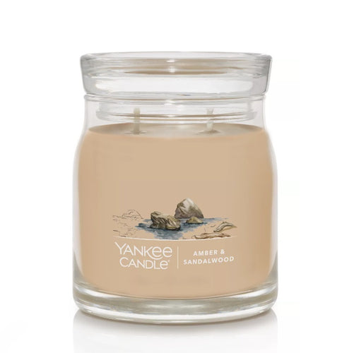 Yankee Signature Jar Candle - Medium - Amber & Sandalwood