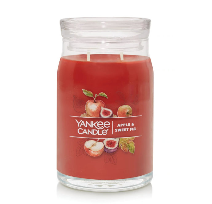 Yankee Signature Jar Candle - Large - Apple & Sweet Fig