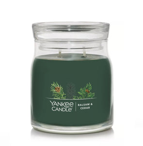 Yankee Signature Jar Candle - Medium - Balsam & Cedar