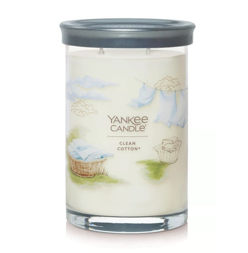 Yankee Signature Tumbler Candle - Large - Clean Cotton