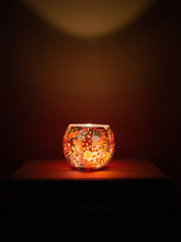 Glowing Glass Tealight Candle Holder - Aboriginal Grandmother's Country