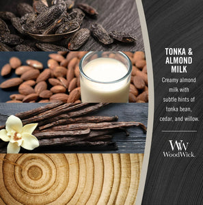 WoodWick - Large - Tonka & Almond Milk