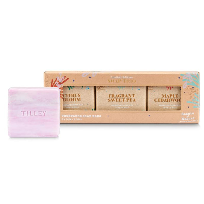 Scents of Nature Limited Edition Wrapped Soap Trio Set - 3 x 100g