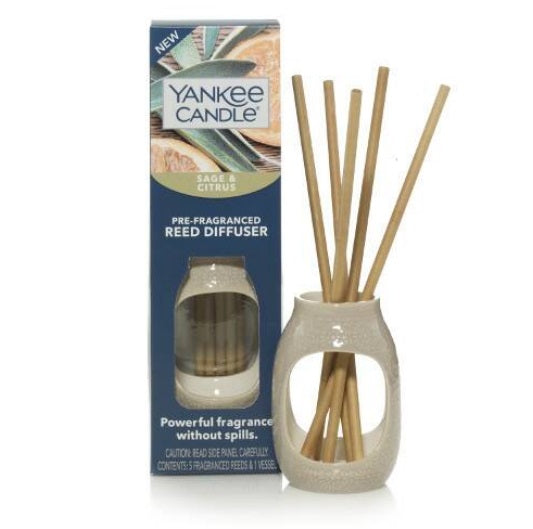 Yankee Candle Pre-Fragranced Reed Diffuser - Sage & Citrus