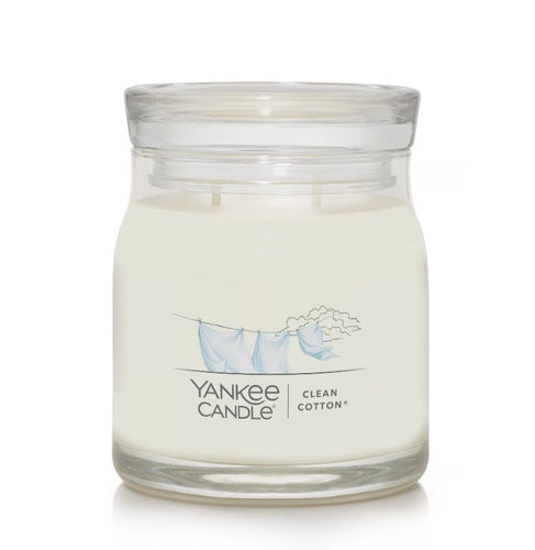 Yankee Signature Jar Candle - Medium - Clean Cotton