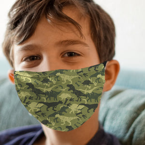 Kids Reusable Face Mask - Dinosaur