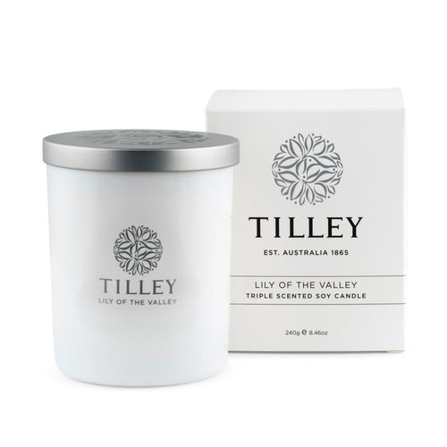 Tilley Soy Candle - LILY OF THE VALLEY SOY CANDLE 240G / 45 HOUR