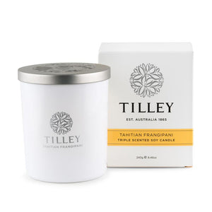 Tilley Soy Candle - TAHITIAN FRANGIPANI SOY CANDLE 240G / 45 HOUR