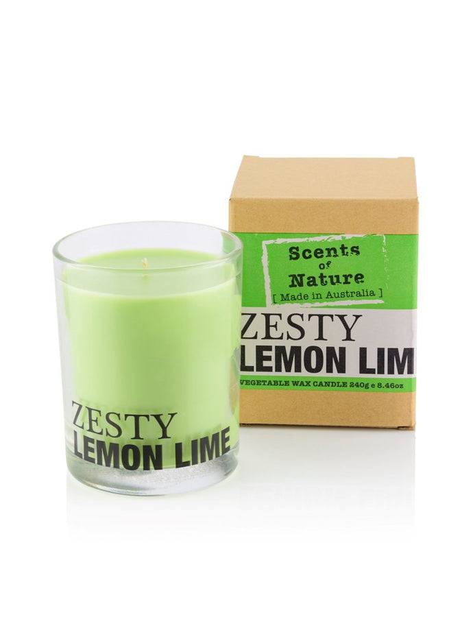 Scents of Nature Soy Candle - ZESTY LEMON LIME SOY CANDLE 240G