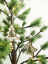 Glitter Tree in Tree & Star Hanging Decoration