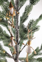 Reindeer, Santa & Angel with Bells Hanging Decoration