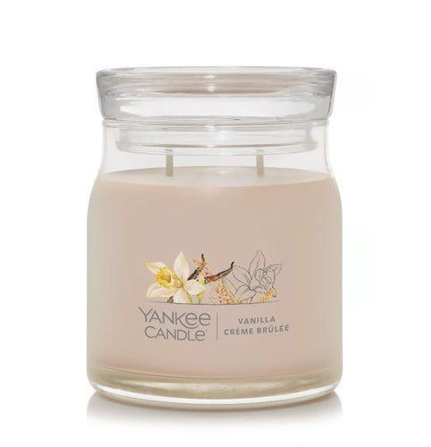 Yankee Signature Jar Candle - Medium - Vanilla Creme Brulee