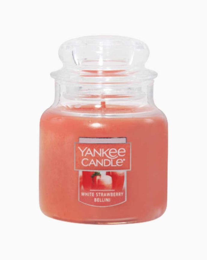 Yankee Classic Jar Candle - Small - White Strawberry Bellini